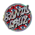 Santa Cruz Salba Eyes Dot Holographic 3.5" Sticker - Red/Blue
