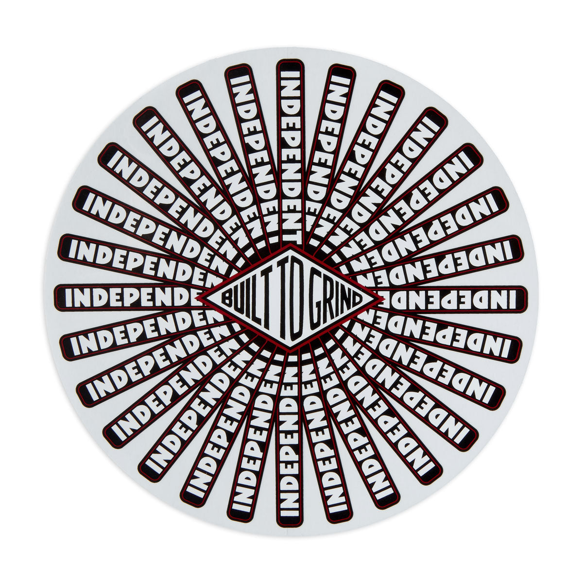Independent Revolution Clear 6" Sticker - White/Black/Red