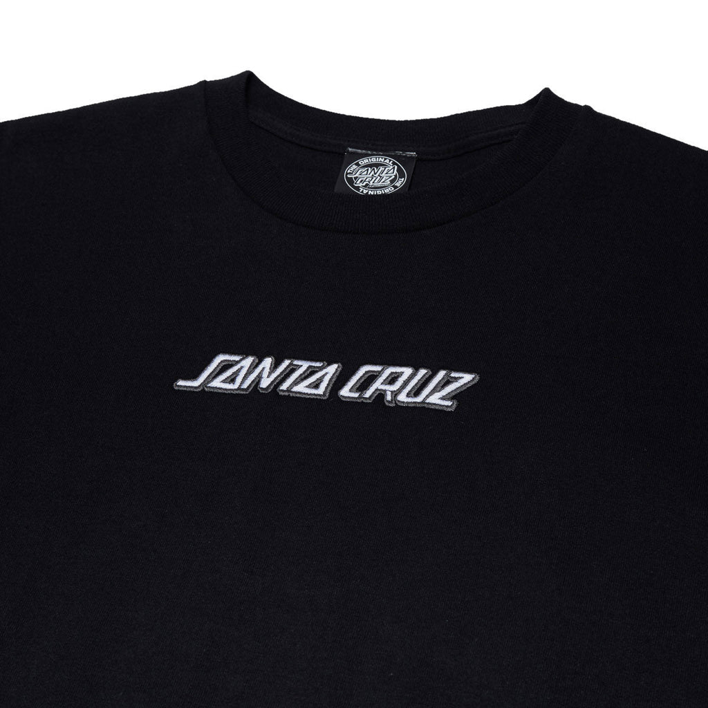 Santa Cruz Strip Embroidered T-Shirt - Black
