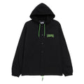 Creature Gravette Cut And Tie Hooded Windbreaker Jacket - Black