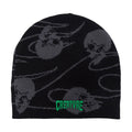 Creature Spiral Skull Skully Beanie - Black
