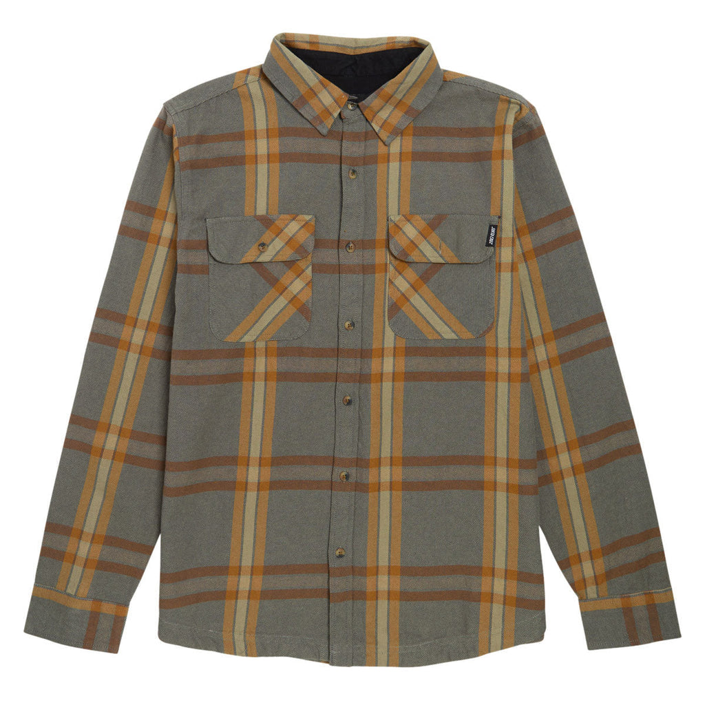 Santa Cruz Classic Long Sleeve Flannel Shirt - Natural Plaid