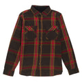 Santa Cruz Classic Long Sleeve Flannel Shirt - Brown/Red Plaid