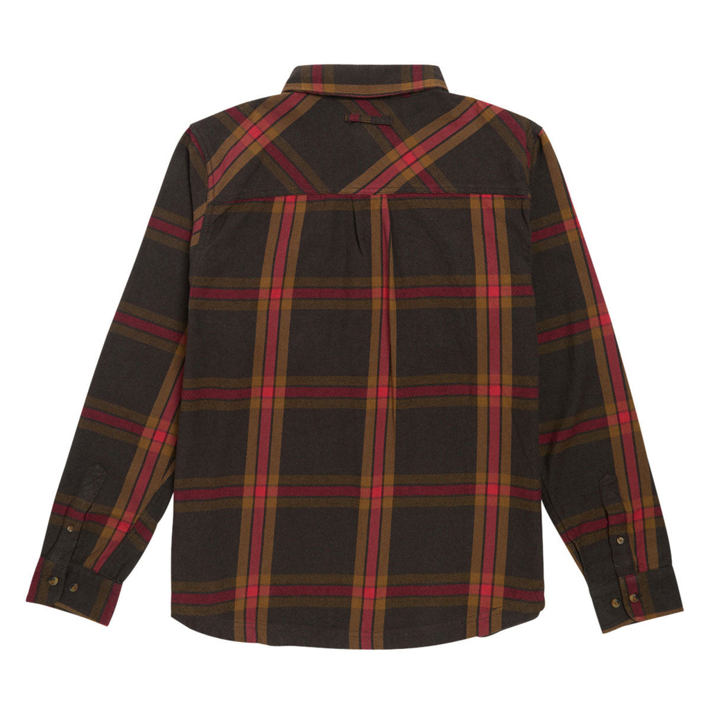 Santa Cruz Classic Long Sleeve Flannel Shirt - Brown/Red Plaid