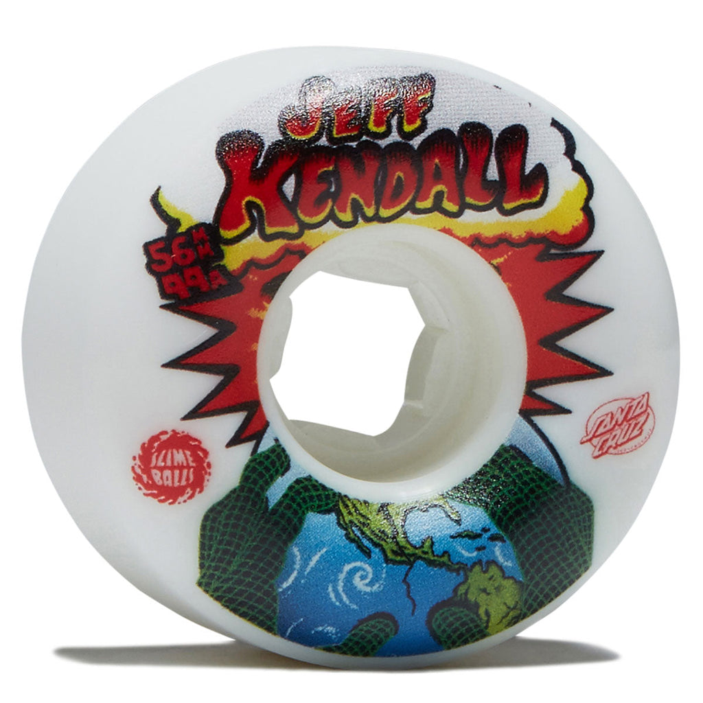 Slime Balls Kendall End Of The World Reissue Chubbies 99a Skateboard Wheels - White - 56mm