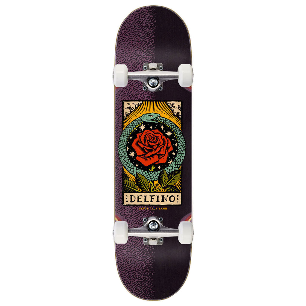 Santa Cruz Delfino Ouroboros Pro Skateboard Complete - 8.25"