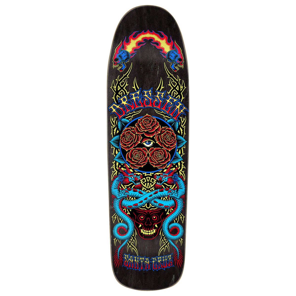 Santa Cruz Dressen Rose Crew Five Pro Shaped Skateboard Deck - 9.30"