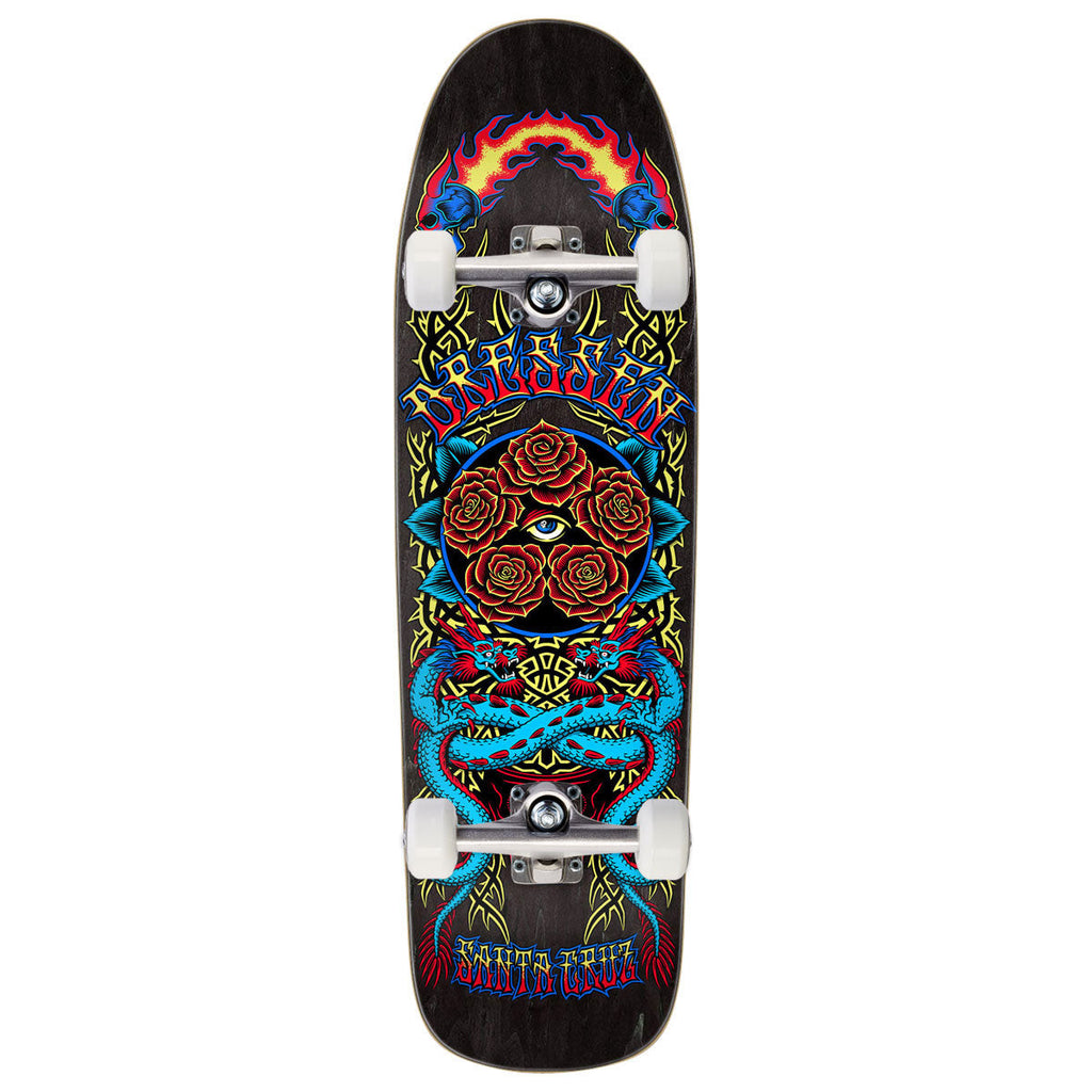Santa Cruz Dressen Rose Crew Five Pro Shaped Skateboard Complete - 9.30"