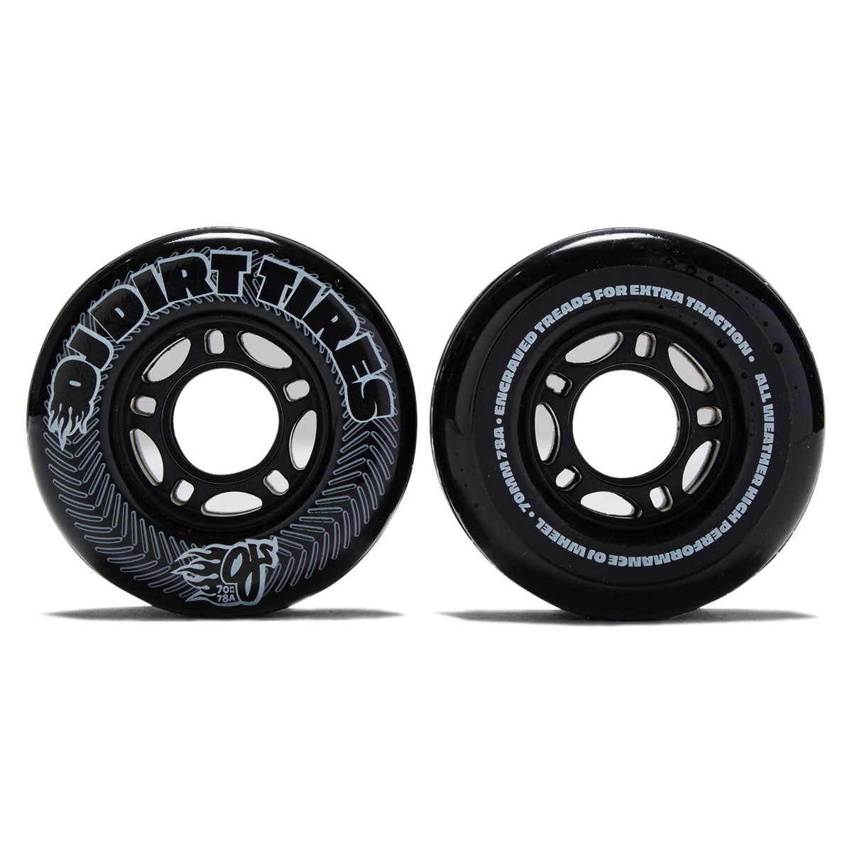 OJ Vandals Dirt Tires Thunder Juice 78a Skateboard Wheels - Black - 70mm