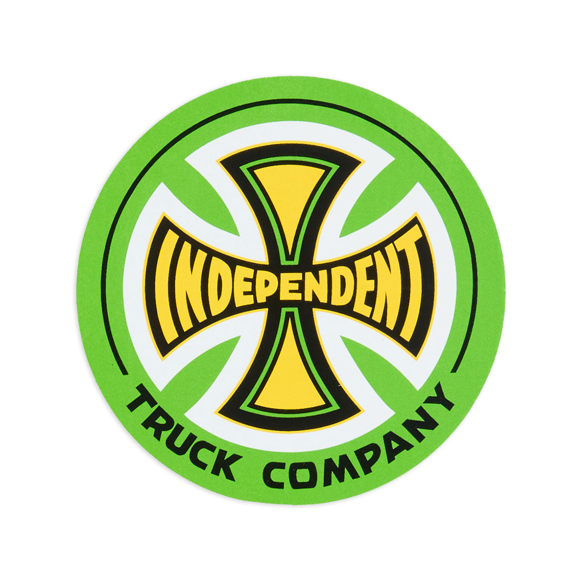 Independent Truck Co Legacy Clear 3" Sticker - Green/Yellow
