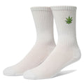 HUF Green Buddy Embroidered Socks - White