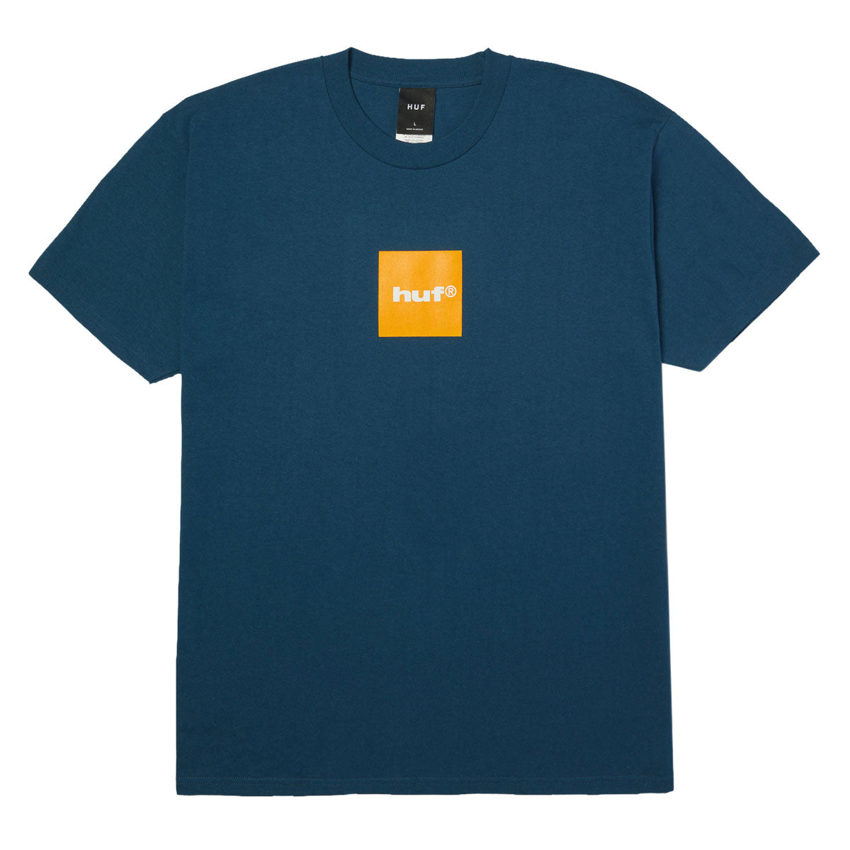 HUF Box Logo T-Shirt - Harbor Blue/Orange