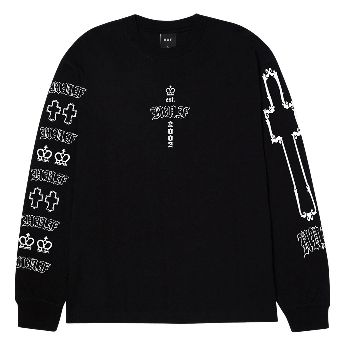 HUF Hard Luxe Long Sleeve T-Shirt - Black