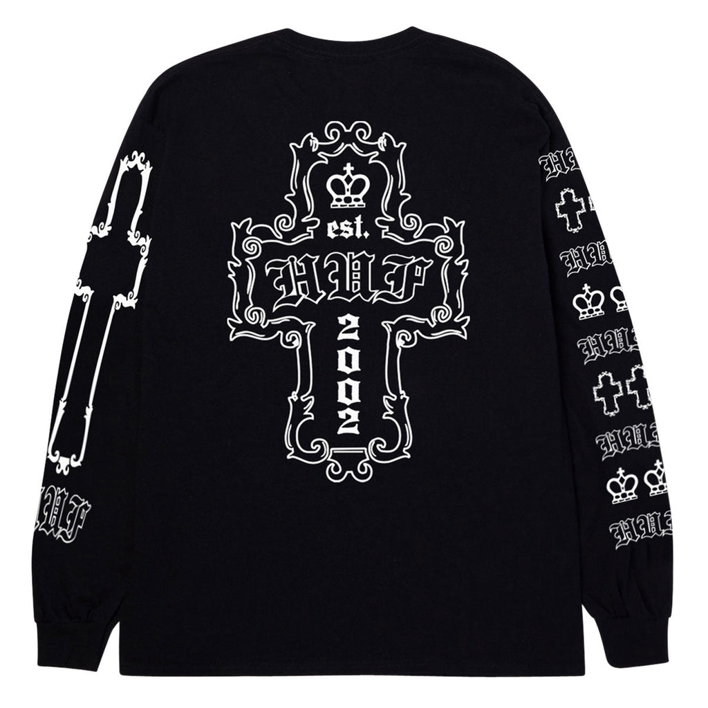 HUF Hard Luxe Long Sleeve T-Shirt - Black