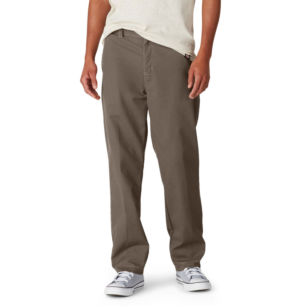 Dickies Slim Straight Twill Skate Pants - Mushroom/Contrast Top