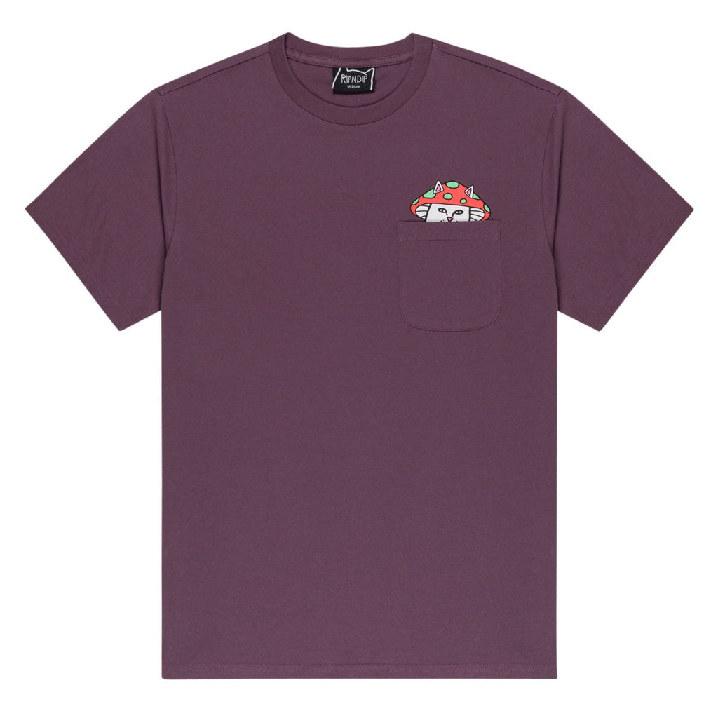 RIPNDIP Lord Shroomy Pocket T-Shirt - Dusty Plum