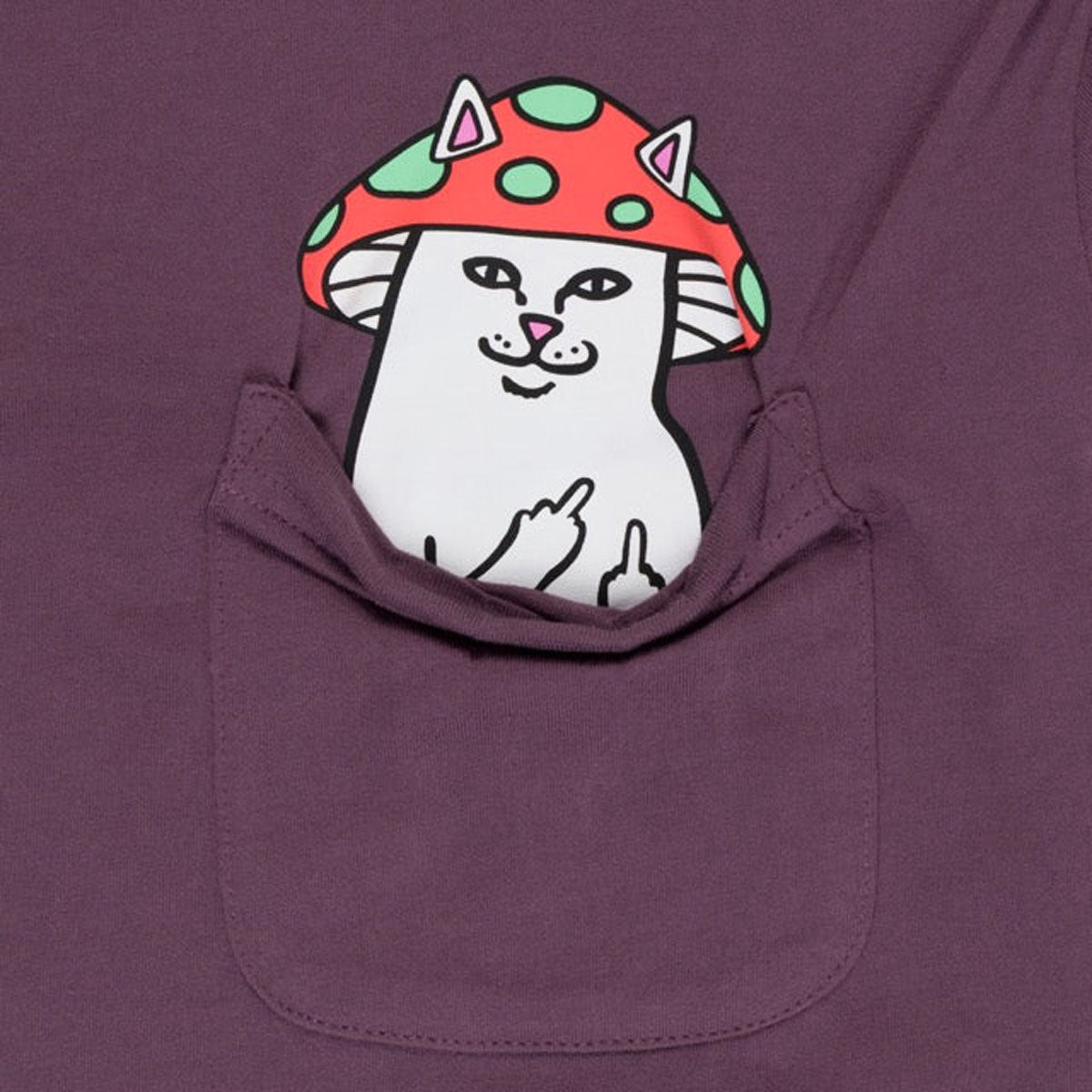 RIPNDIP Lord Shroomy Pocket T-Shirt - Dusty Plum