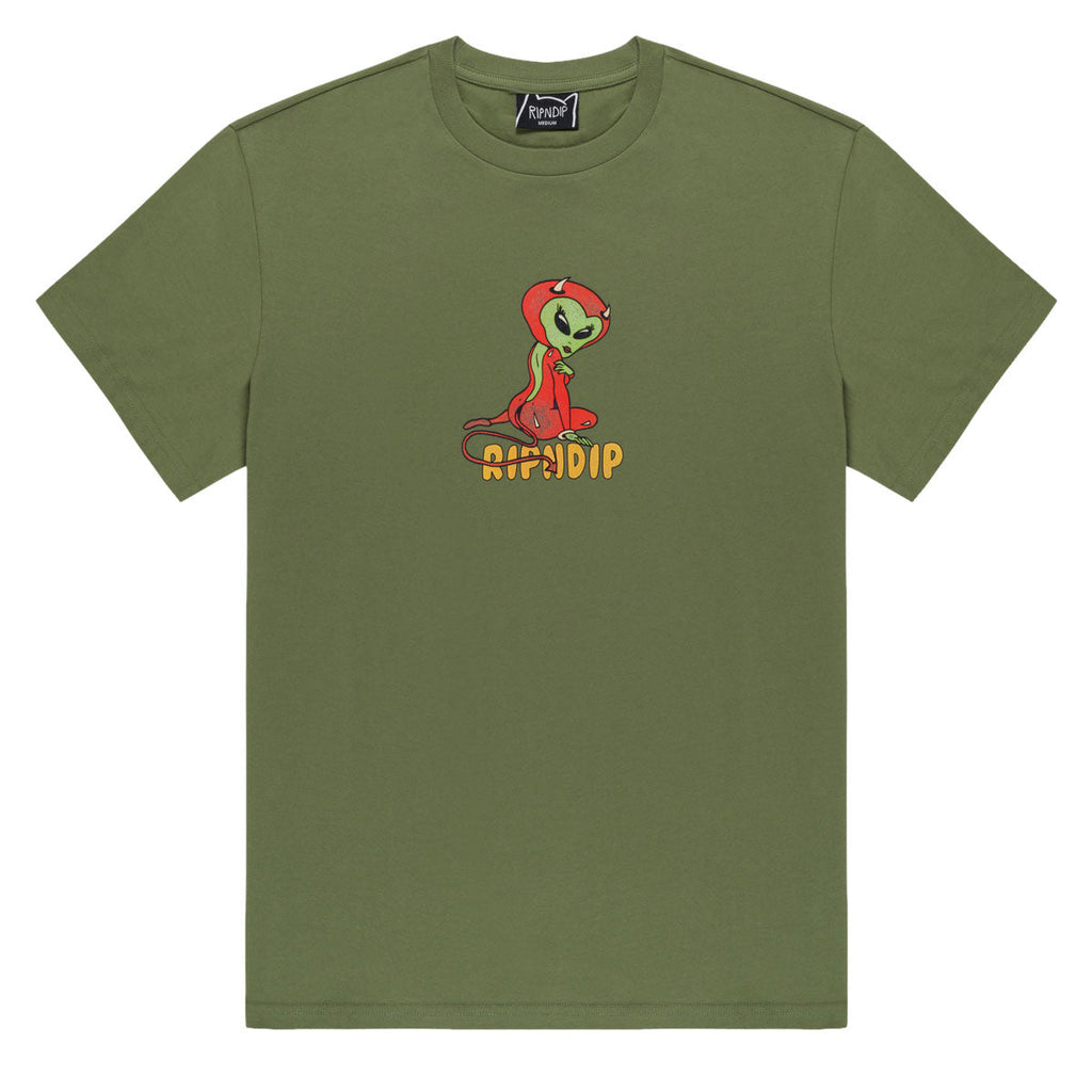 RIPNDIP Devil Alien T-Shirt - Dusty Forest