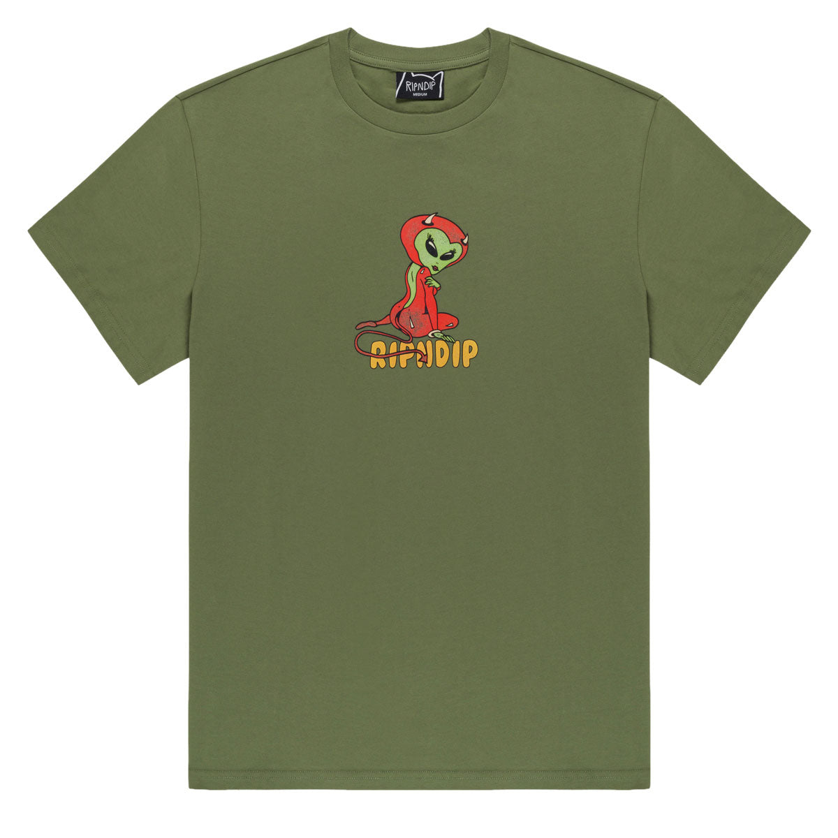 RIPNDIP Devil Alien T-Shirt - Dusty Forest