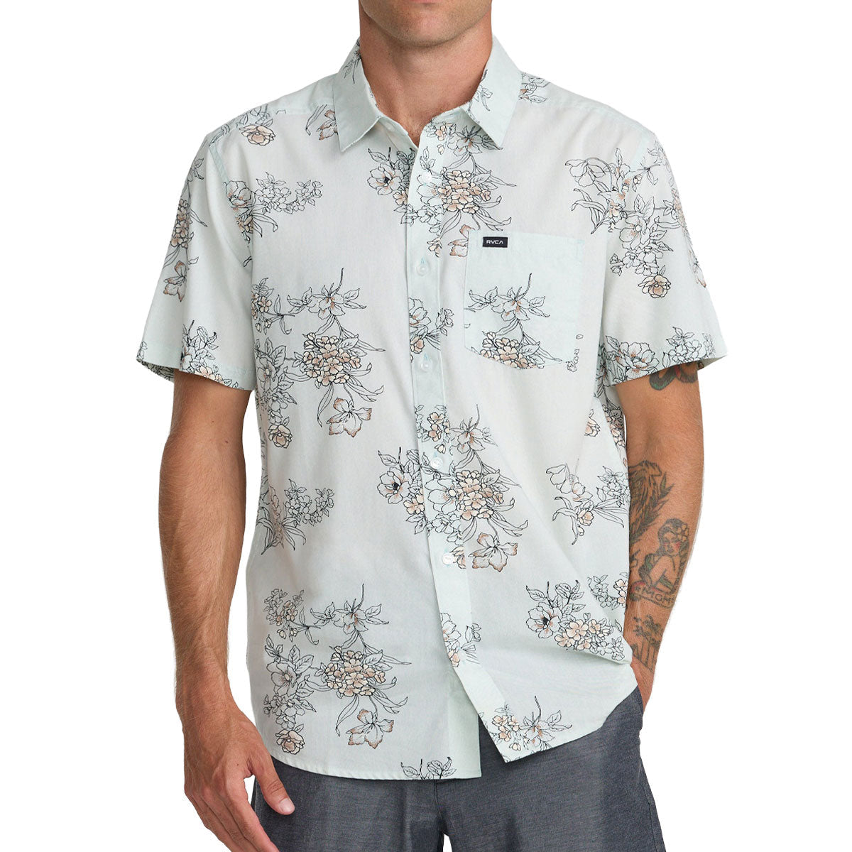RVCA Botanical Shirt - Green Tea