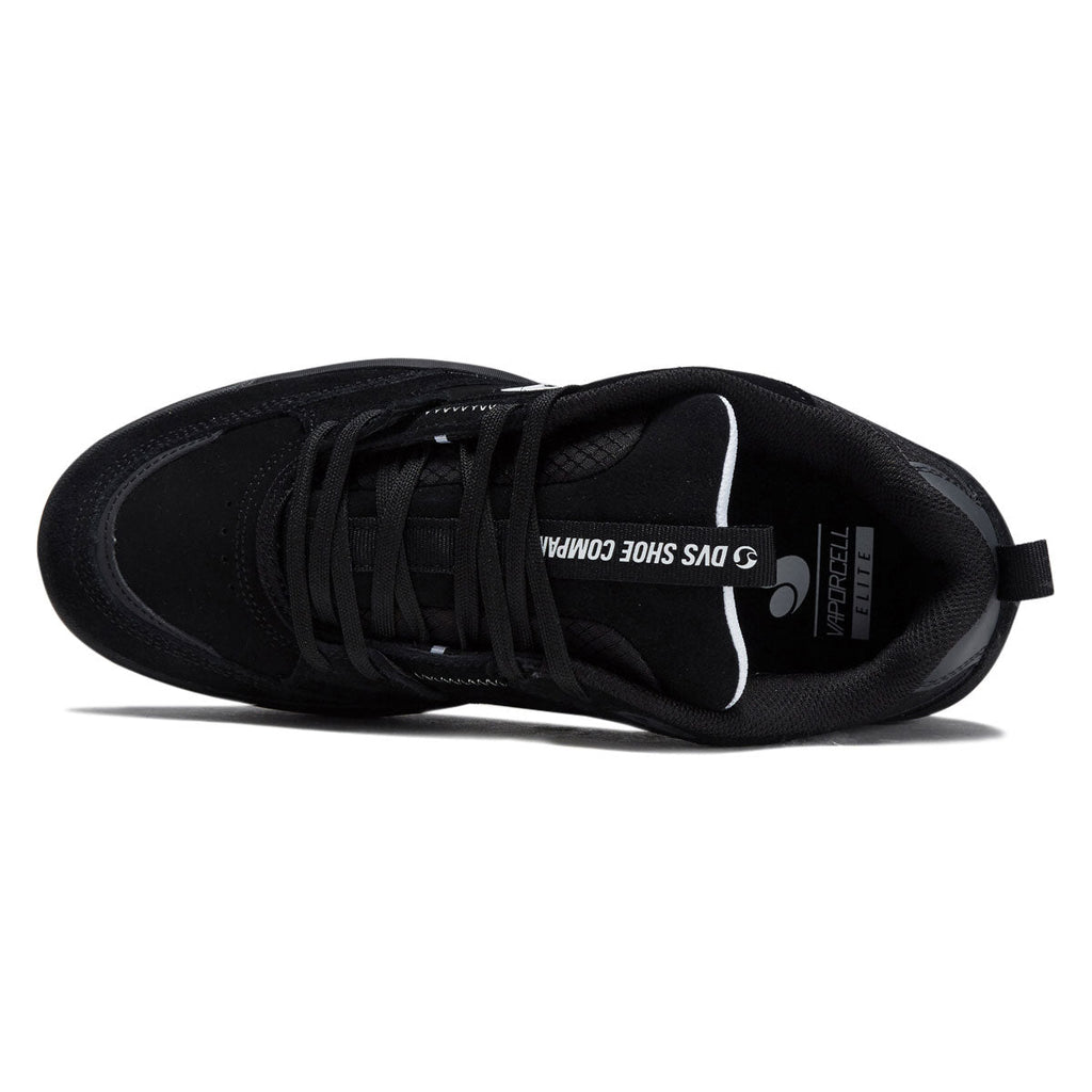 DVS Slot Shoes - Black/Black/White/Suede