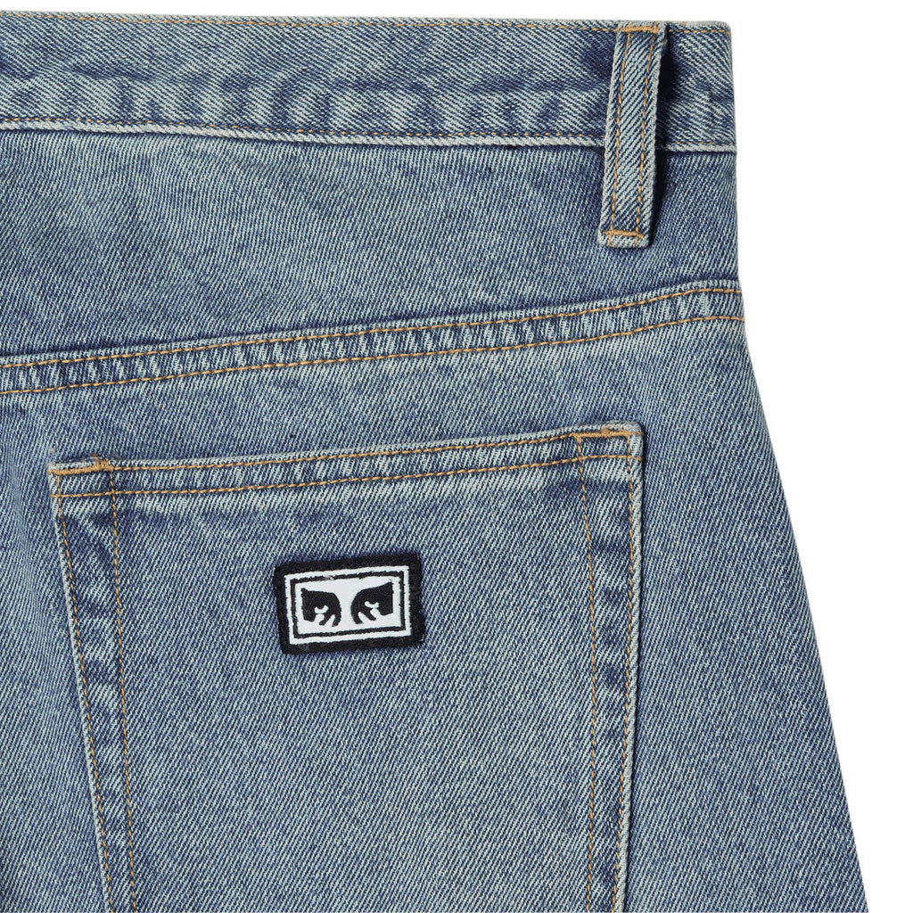 Obey Boxcar Straight Leg Denim Jeans - Heavy Vintage Indigo