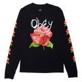 Obey Watercolor Poppy Long Sleeve T-Shirt - Black