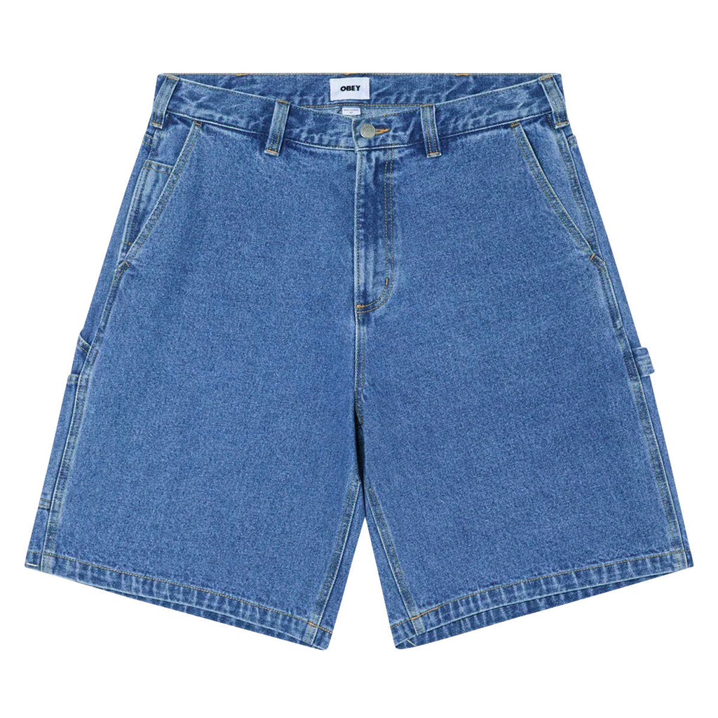 Obey Bigwig Carpenter Denim Shorts - Light Indigo Classic