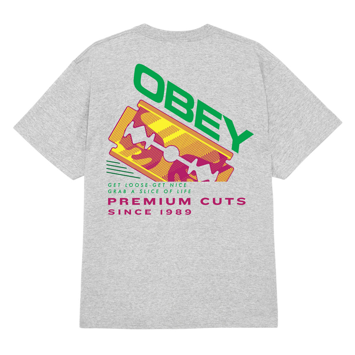 Obey Razor T-Shirt - Heather Grey