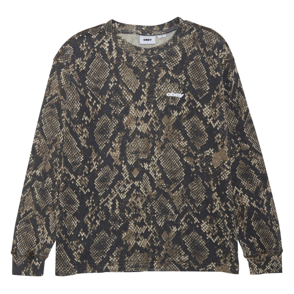 Obey League Thermal Shirt - Dusty Vintage Rattle Snake