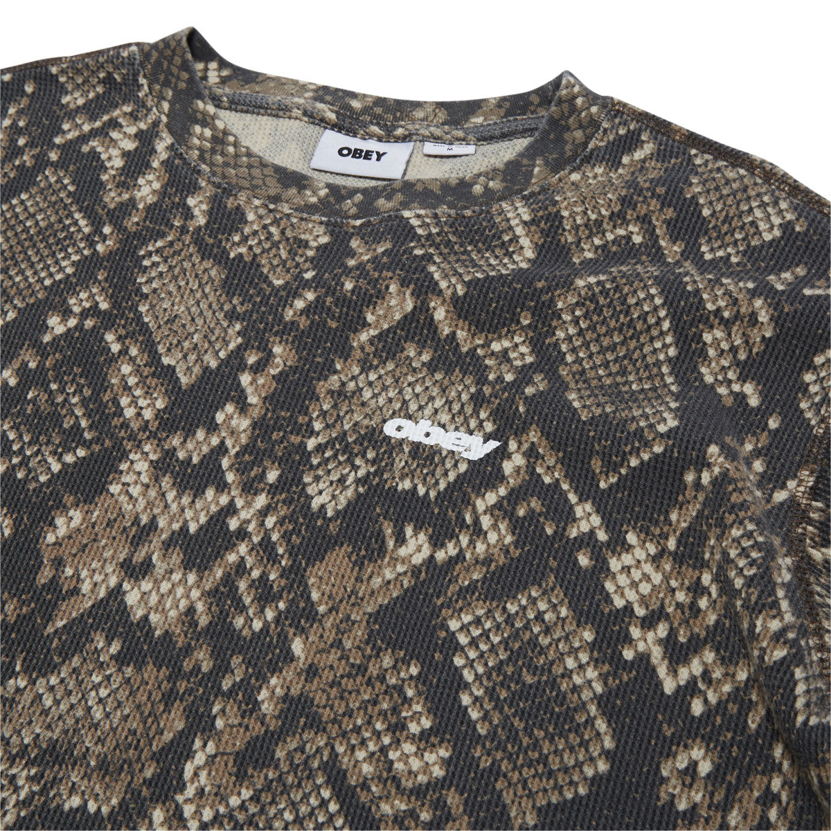Obey League Thermal Shirt - Dusty Vintage Rattle Snake