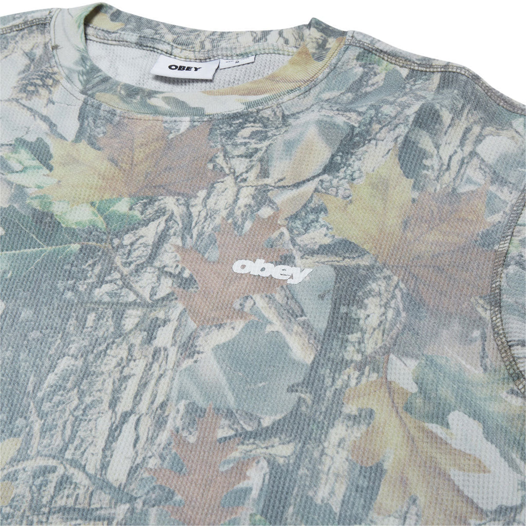 Obey League Thermal Shirt - Dusty Vintage Wood Camo