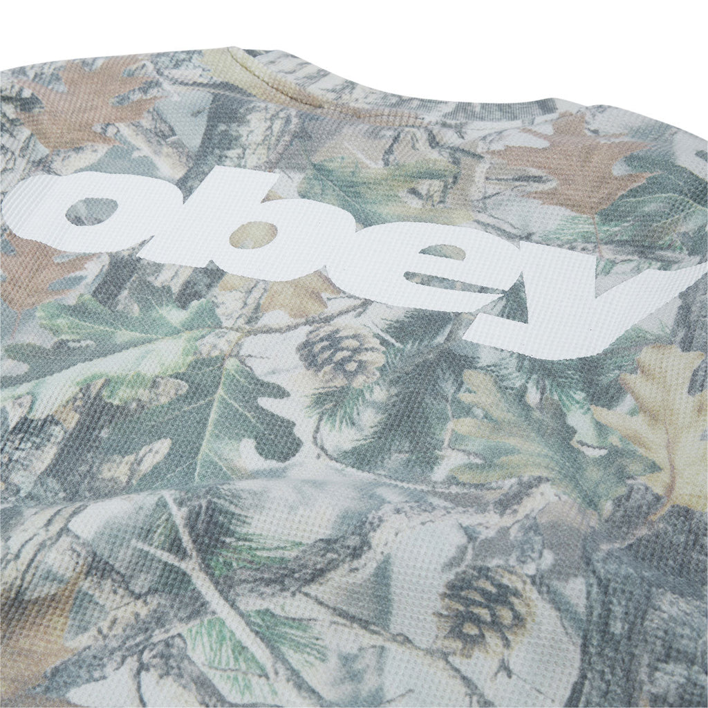 Obey League Thermal Shirt - Dusty Vintage Wood Camo
