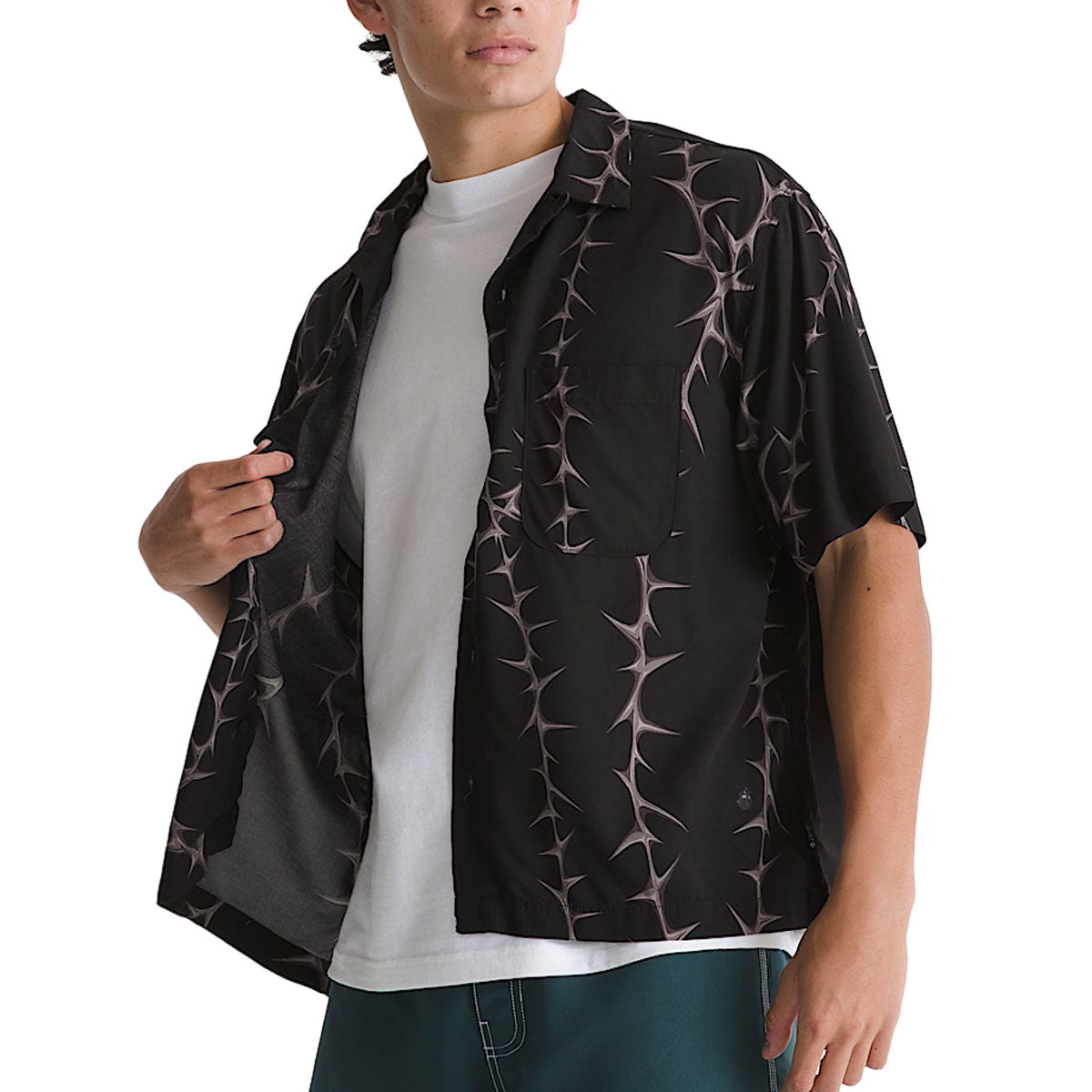 Vans Van Doren Printed Camp Shirt - Black