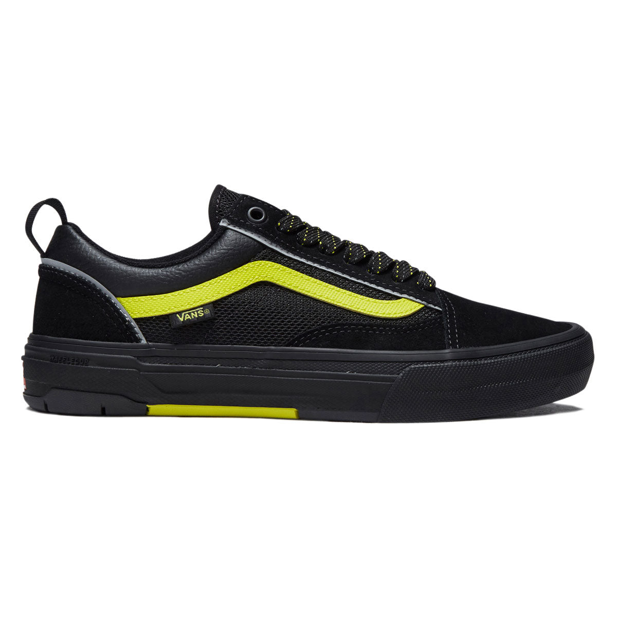 Vans Skate Old Skool Wafflecup Shoes - Reflective Black/Lime