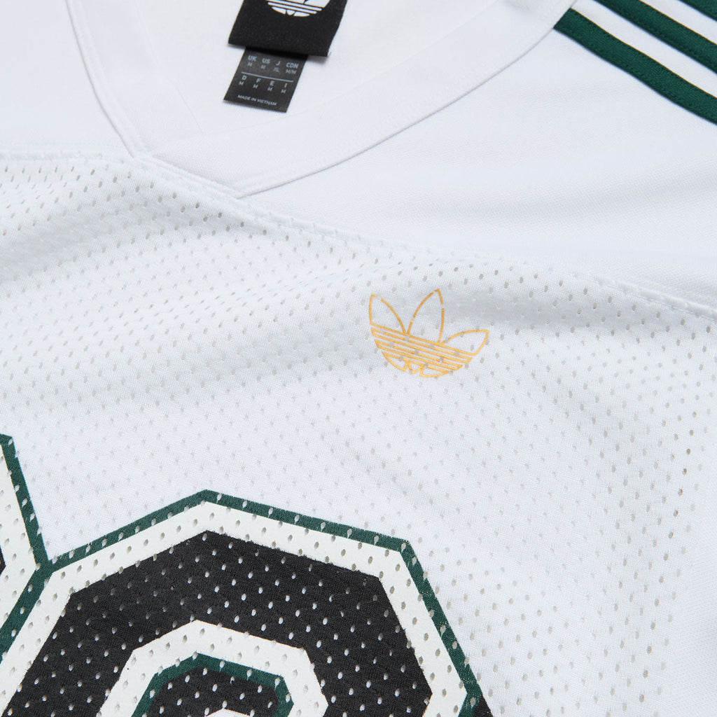 Adidas Tyshawn Jersey - White/Ice Gold Metallic/Collegiate Green