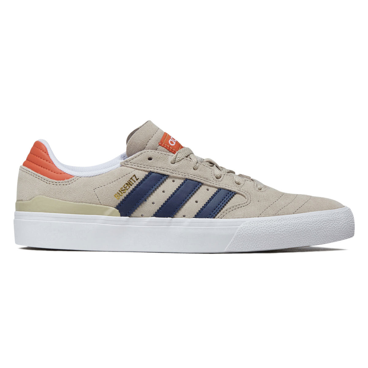 Adidas Busenitz Vulc II Shoes - Wonder Beige/Dark Blue/Court Orange