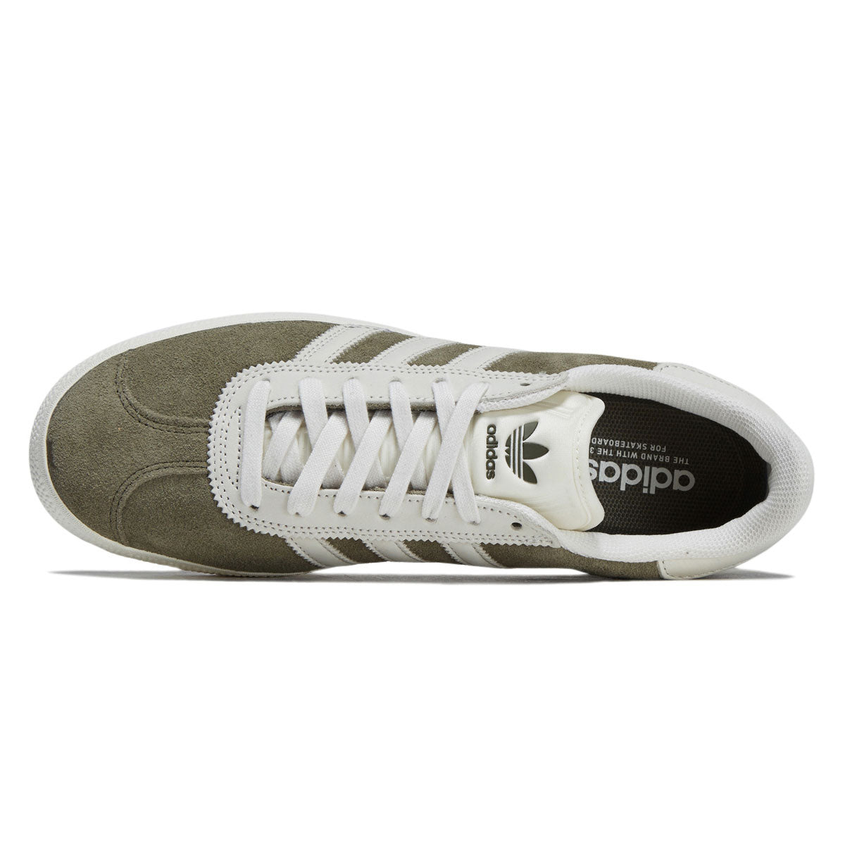 Adidas Gazelle ADV Shoes - Olive Strata/Chalk White/Gold Metallic