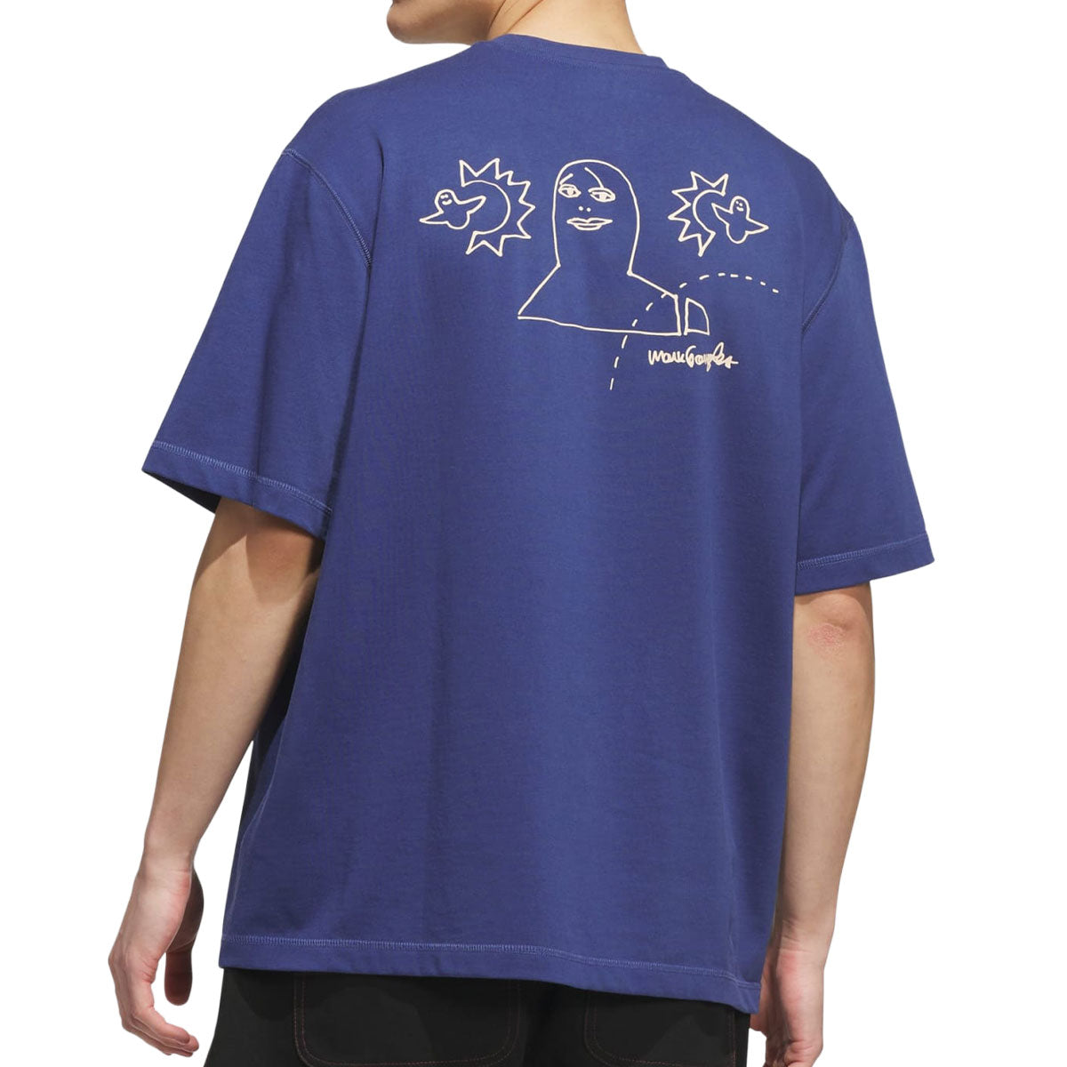 Adidas Gonz Na T-Shirt - Muted Purple/Acid Orange