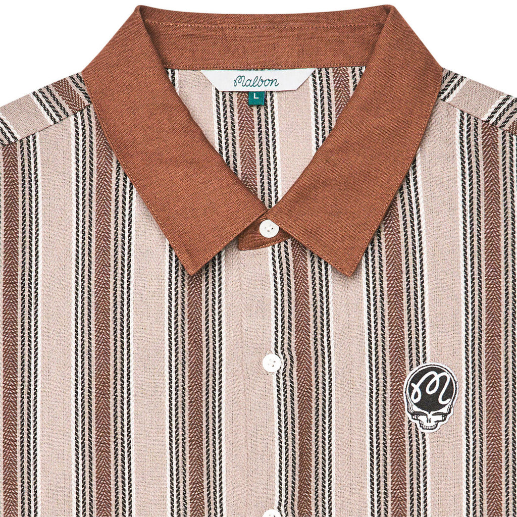 Malbon x Grateful Dead Stealie Blanket Polo Shirt - Brown