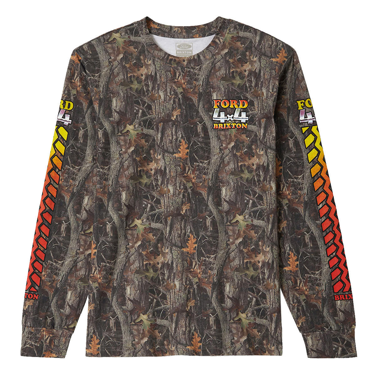 Brixton x Ford 4x4 Chrome Long Sleeve T-Shirt - Boxwood Green