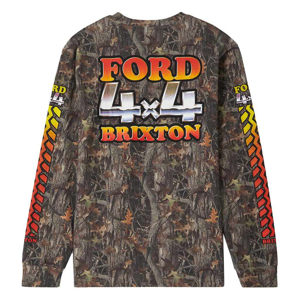 Brixton x Ford 4x4 Chrome Long Sleeve T-Shirt - Boxwood Green