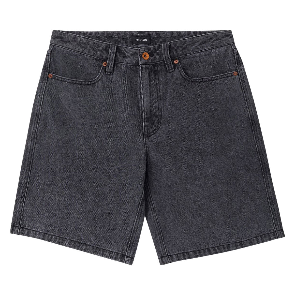 Brixton Relaxed Shorts - Washed Black Denim
