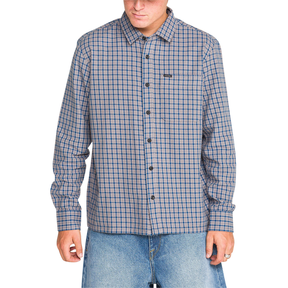 Volcom Landos Long Sleeve Shirt - Light Navy
