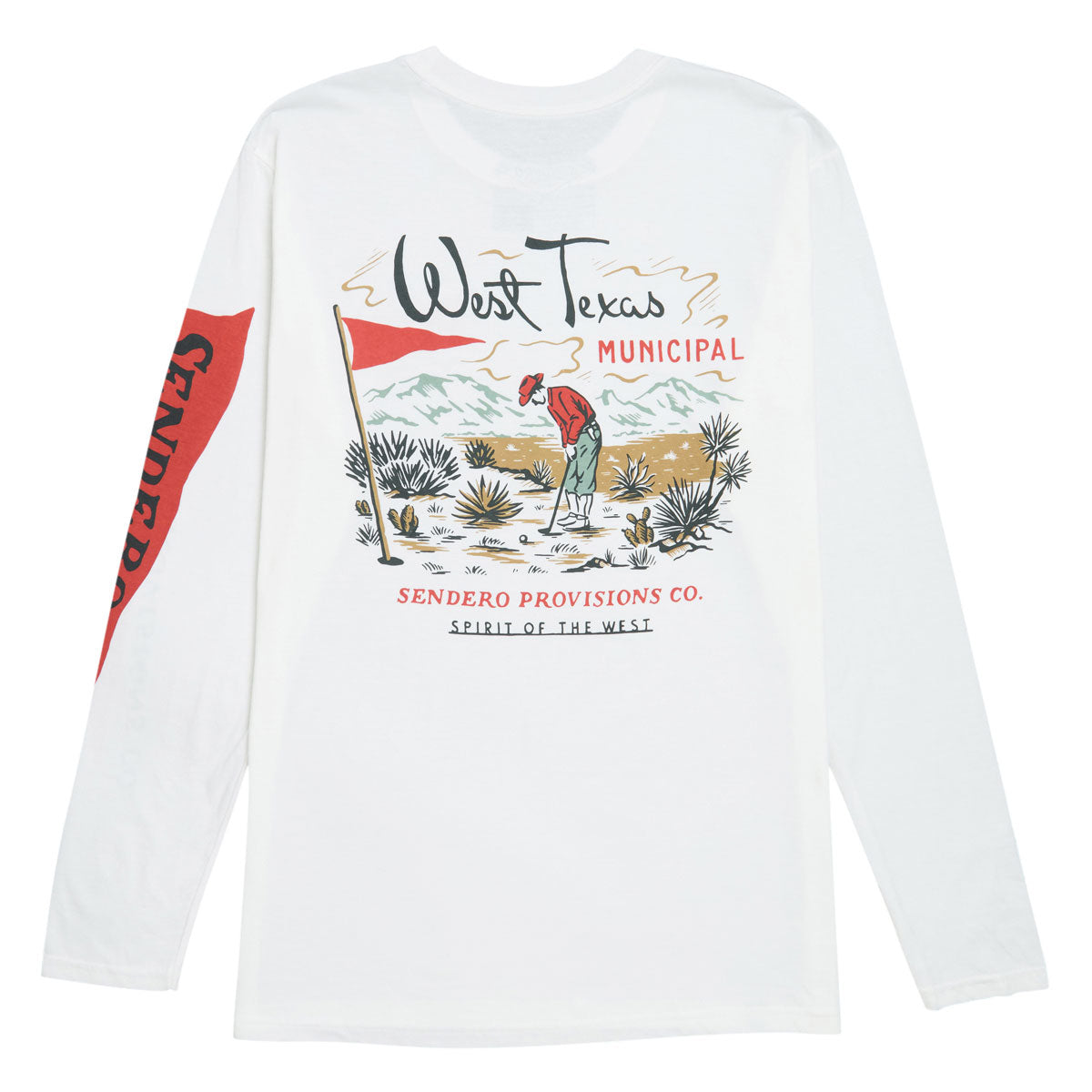 Sendero West Texas Municipal Long Sleeve T-Shirt - Vintage White