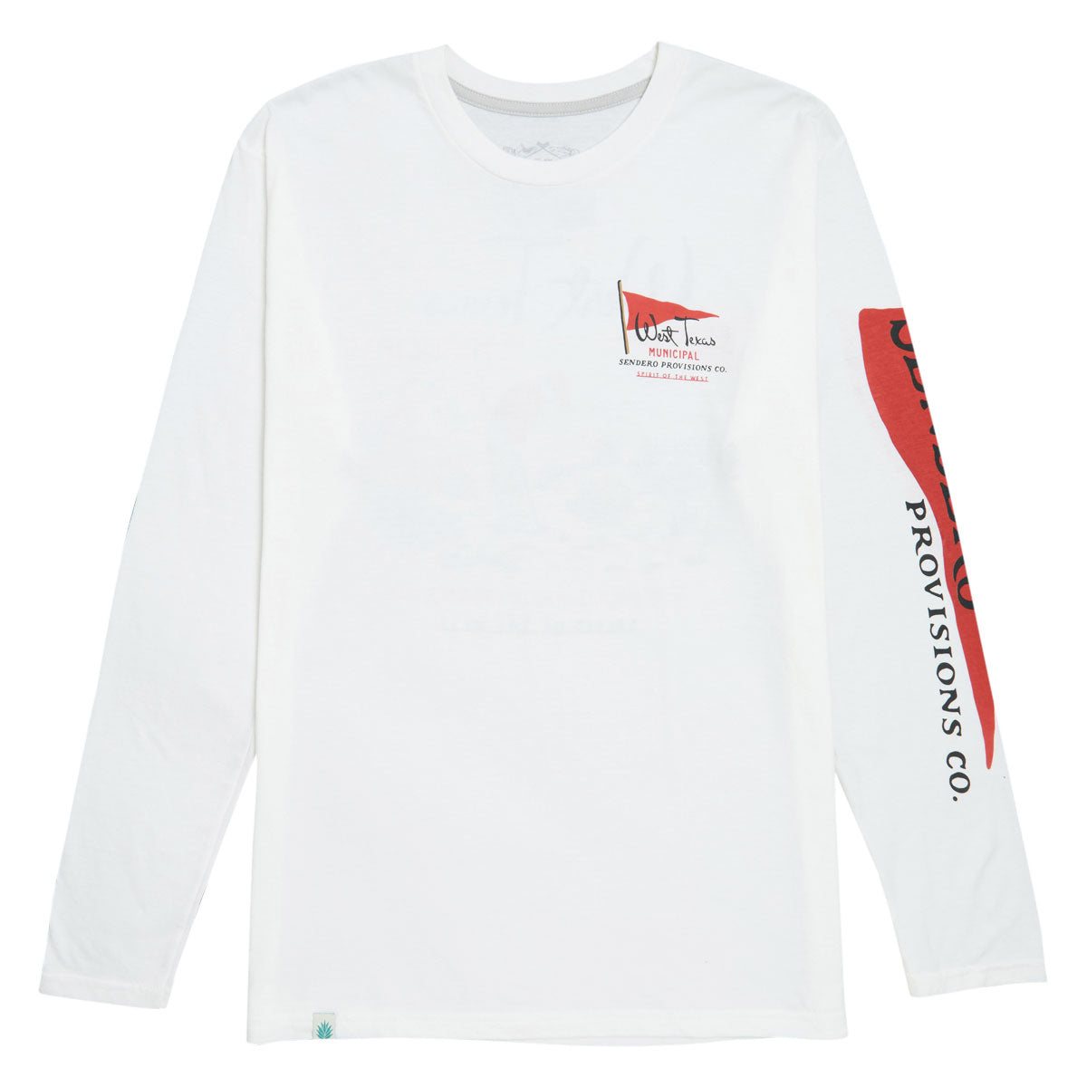 Sendero West Texas Municipal Long Sleeve T-Shirt - Vintage White