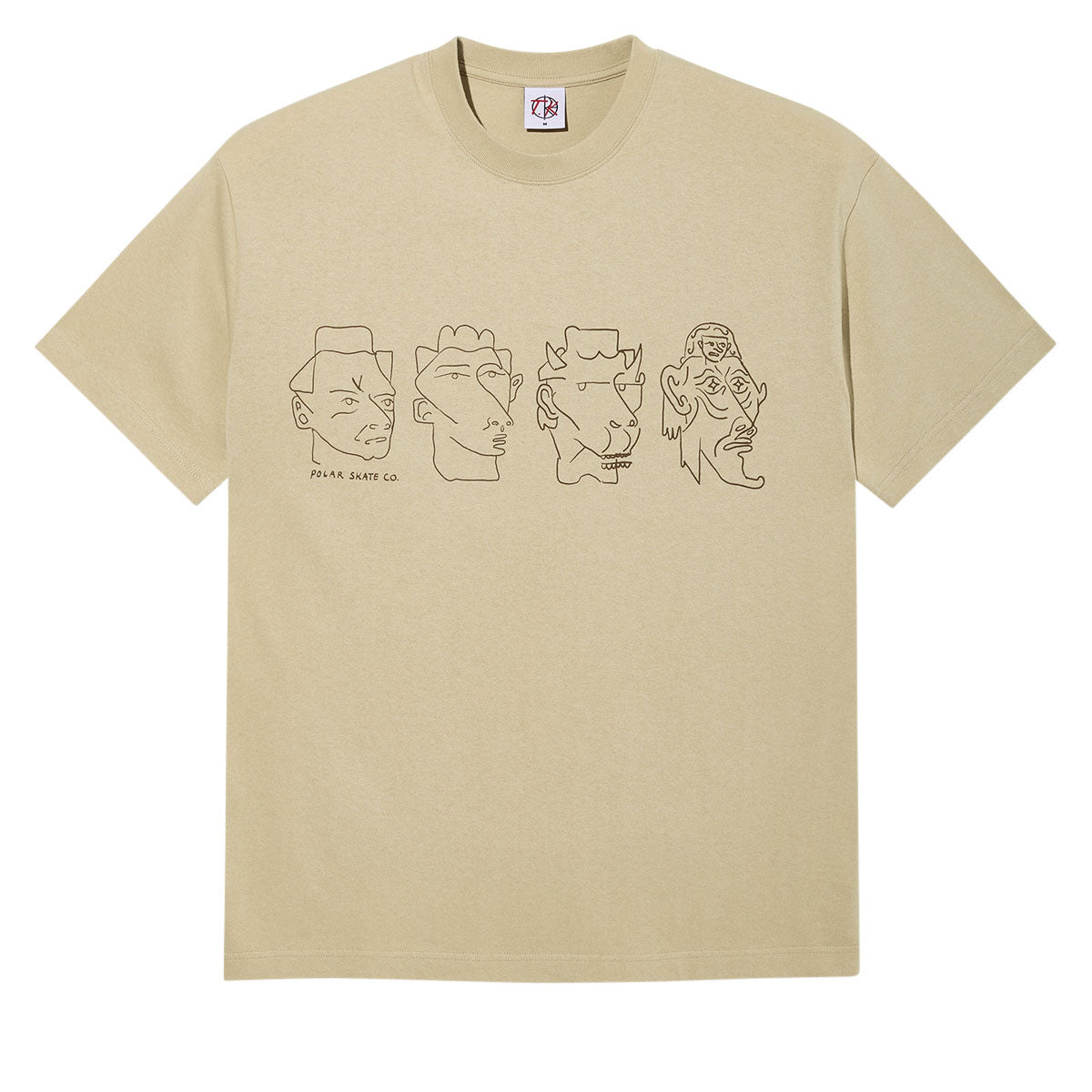 Polar 8 Heads Contrast T-Shirt - Sand/Brown