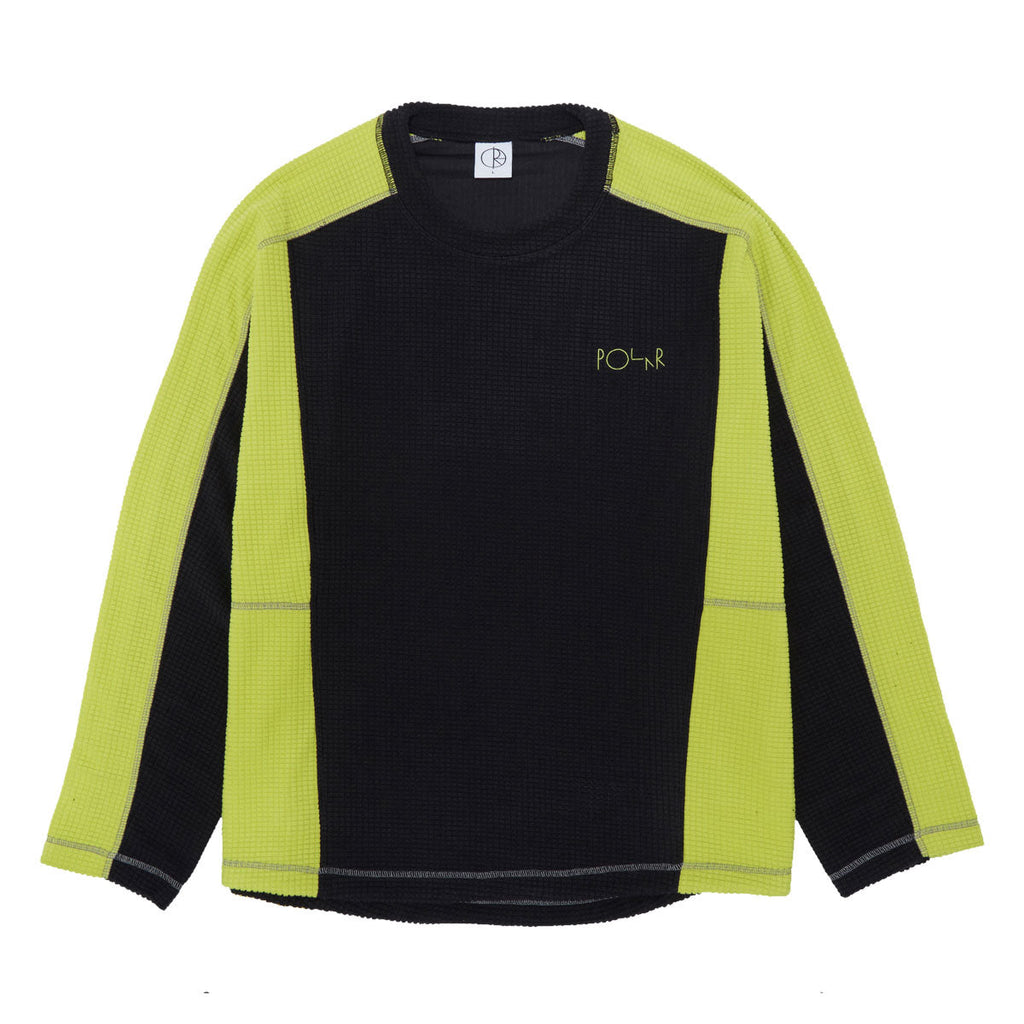 Polar Grid Fleece Sweater - Black/Chartreuse