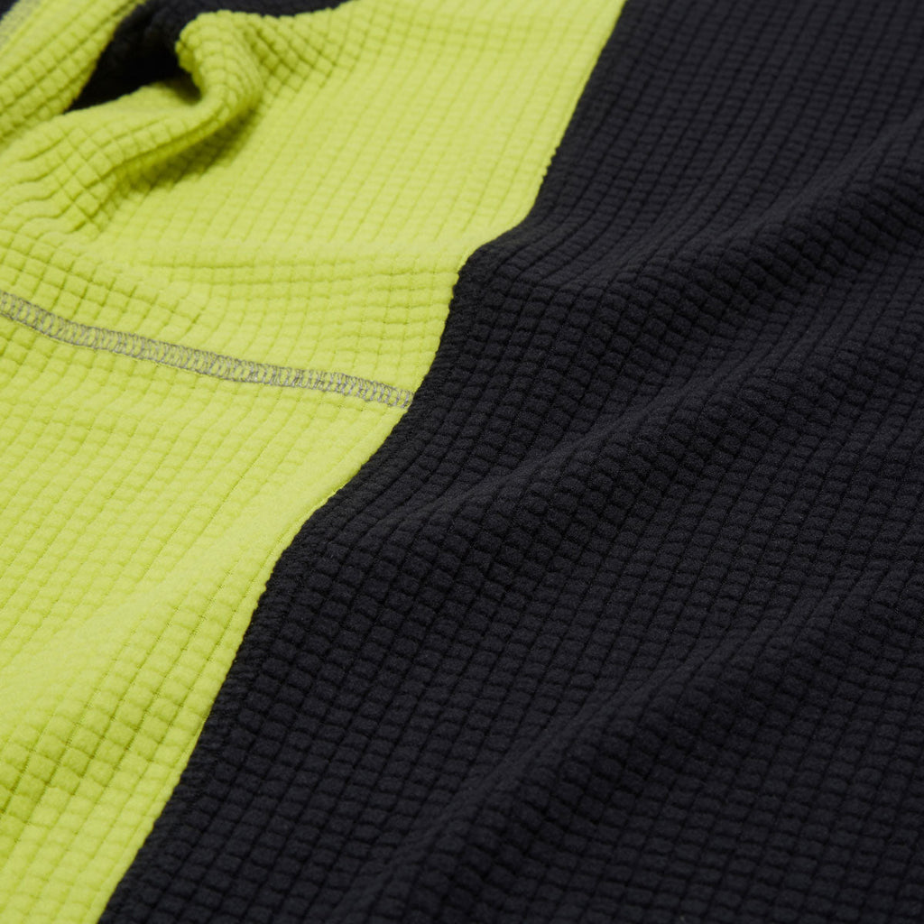 Polar Grid Fleece Sweater - Black/Chartreuse