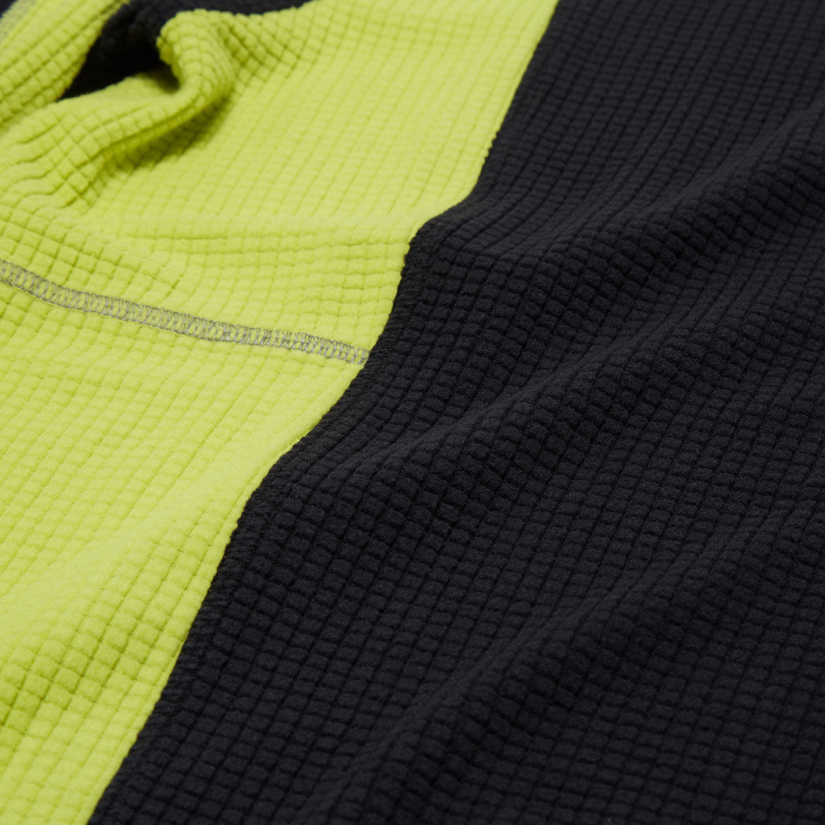 Polar Grid Fleece Sweater - Black/Chartreuse
